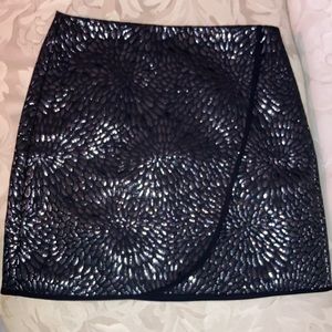 LOFT SHIMMER JACQUARD WRAP SHIFT MINI SKIRT WEEKEND BUSINESS CASUAL size…